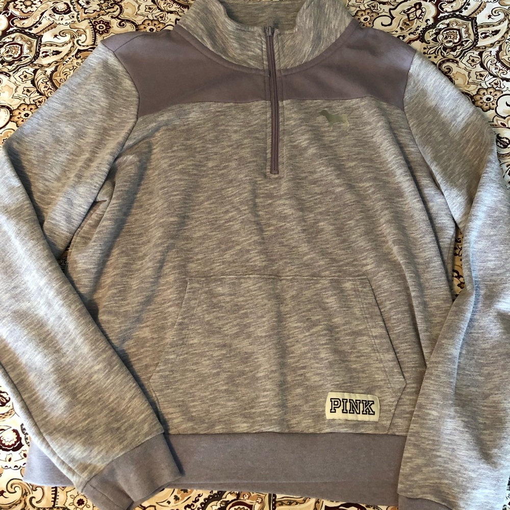 VS Pink half zip pullover